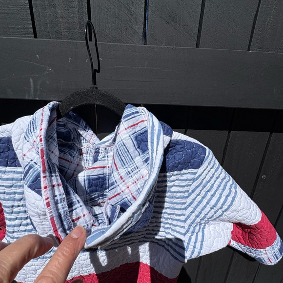 4t Kids Red and Blue Plaid Hoodie - Picture 8 of 8